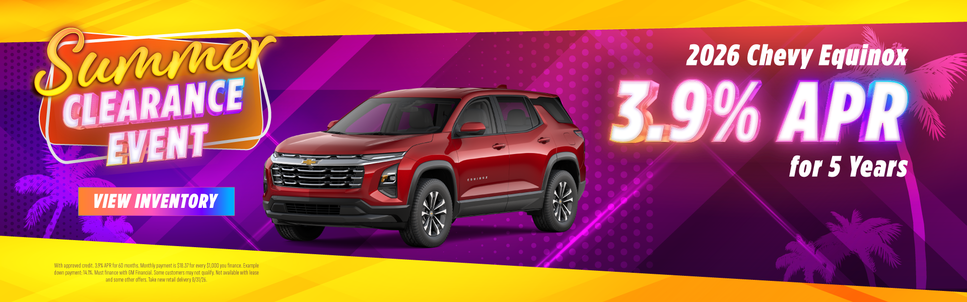 2026 Chevy Equinox 3.9% APR for 5 Years
