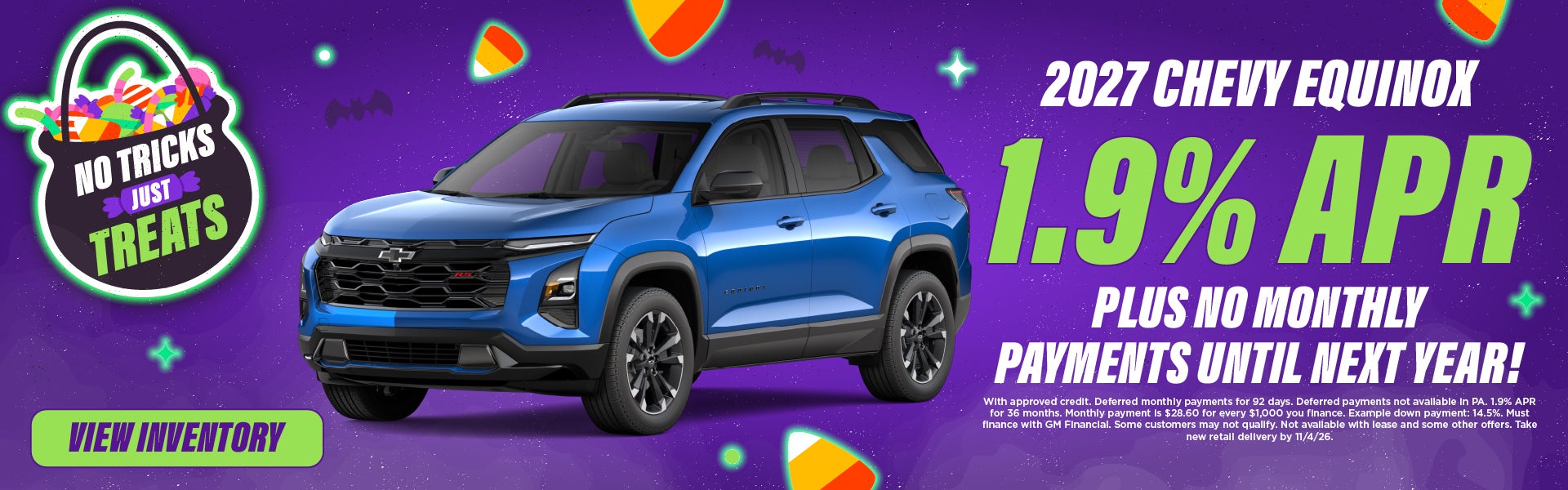 2027 Chevy Equinox 1.9% APR