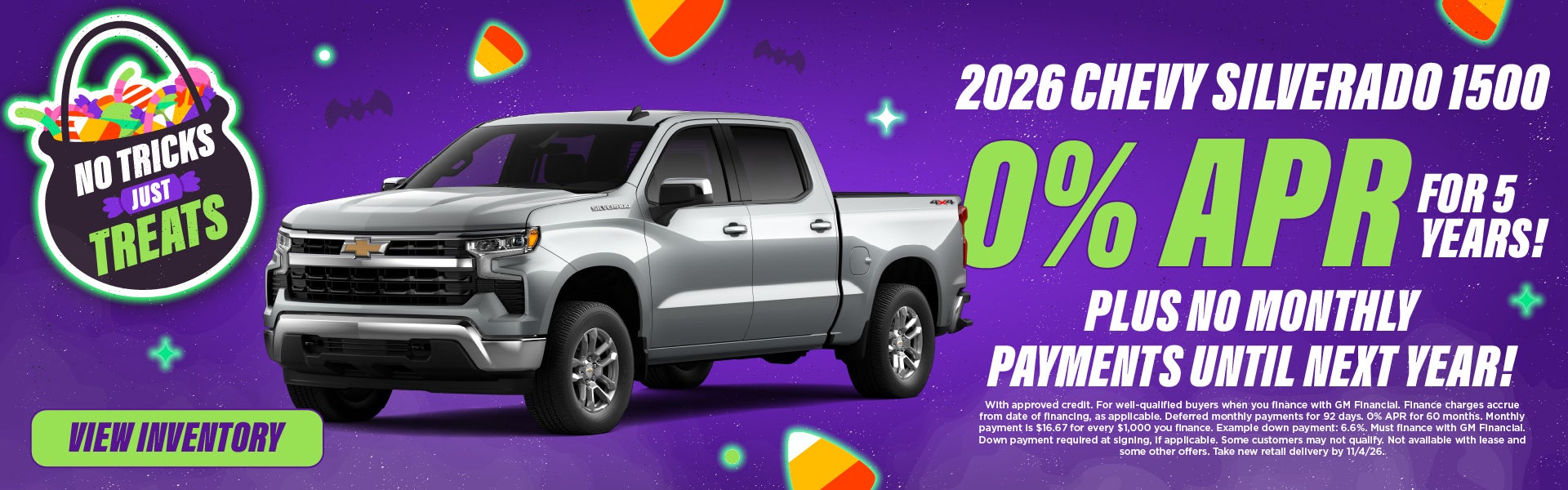 2026 Chevy Silverado 1500 0% APR for 5 Years!