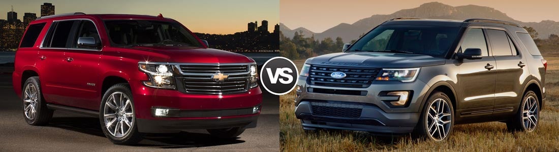 2016 Chevrolet Tahoe vs 2016 Ford Explorer